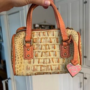 Dooney & Bourke Early 2000s Croc Embossed Mini Barrel. Bag